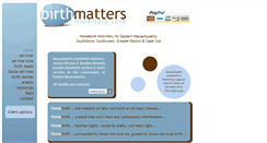 Desktop Screenshot of homebirthmatters.com