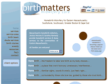 Tablet Screenshot of homebirthmatters.com